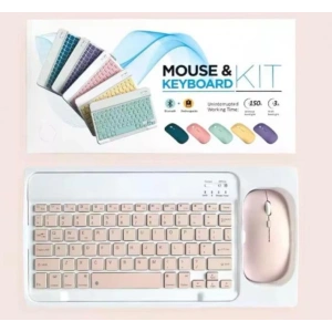 ZR20Km Pembe Kablosuz Klavye Mouse Set