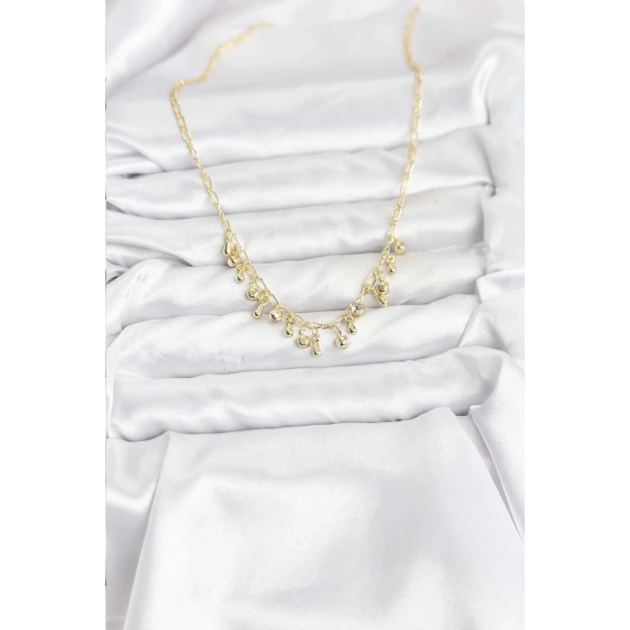 316L Çelik Zincir Gold Renk Kadın Kolye