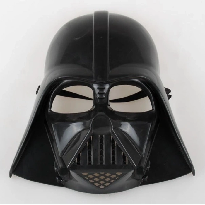 Çocuk Boy Yıldız Savaşları  Wars Darth Vader Maskesi Ve 90 Cm Pelerin Seti Siyah