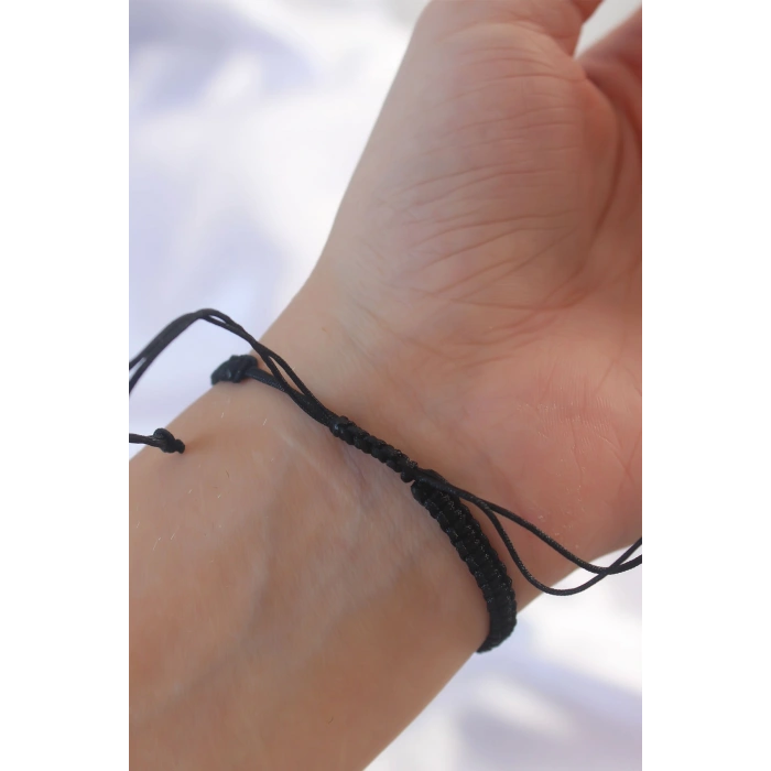 Gold Renk Zirkon Taşlı Taç Figür Makrome Bileklik