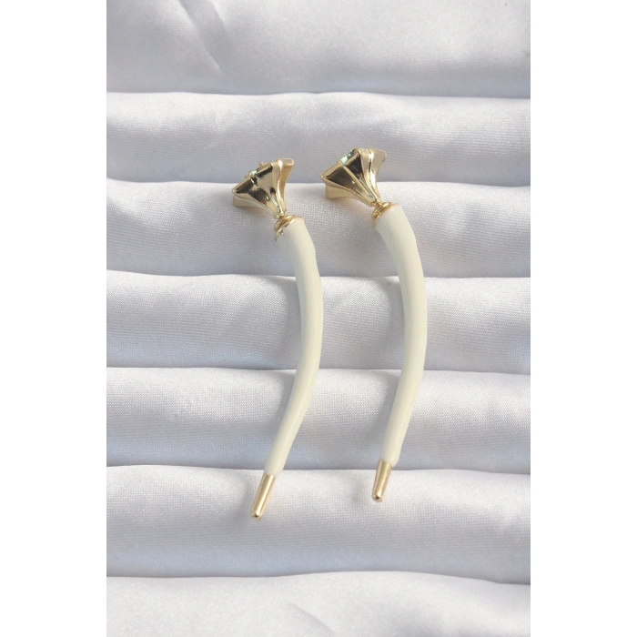 Pirinç Krem Renk Botega Küpe