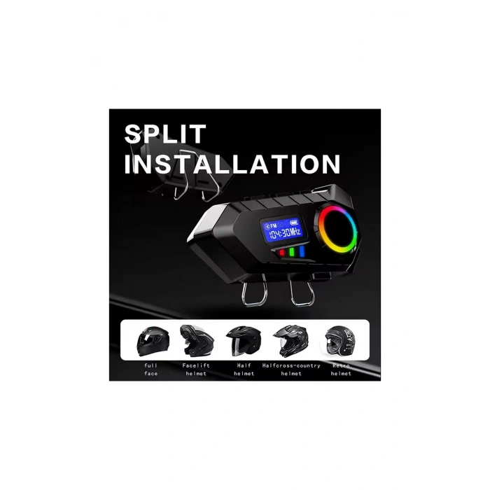 Y30 Kask Kulaklık Bluetooth Motosiklet Kulaklık Rgb Radyolu Intercom