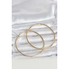 316L Çelik Gold Renk 70 mm Kadın Halka Küpe