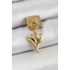 316L Çelik Sallantılı Kalp Model Gold Renk Nomination Charm