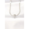 316L Çelik T Harfli Silver Renk İtalyan Zincirli Kolye
