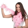 Pembe Renk Kabarık Kalın Otriş Boa Tüy 6 Cm Genişlik 180-200 Cm Uzunluk
