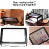 Yaşlılar İçin A4 Boyutu Masa Tipi Işıklı Okuma Büyüteç Th275205b