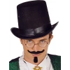 Yetişkinler İçin Siyah Renk Ringmaster Sihirbaz Şapkası Silindir Şapka