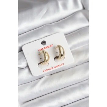 14K Gold Renk Kaplama CM Kadın Küpe