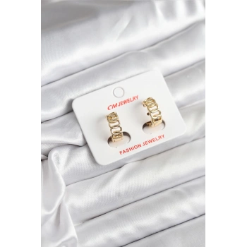 14K Gold Renk Kaplama Samanyolu Model CM Kadın Küpe