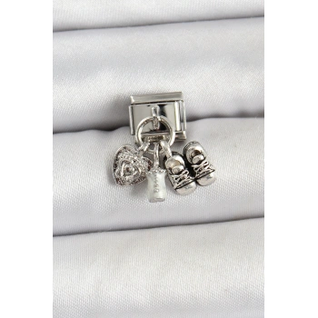 316L Çelik Gümüş Renk Bebek Konsept Nomination Charm