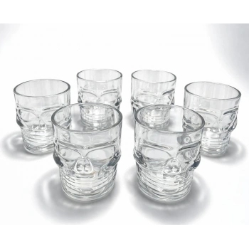 6lı Kurukafa Cam Shot Bardağı Alk5117