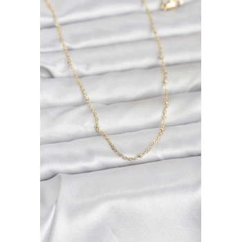 CM 14K Gold Renk Burgu Model 60 cm Kadın Kolye