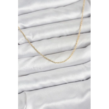 CM 14K Gold Renk Burgu Model 60 cm Kadın Kolye