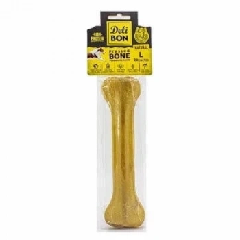 Delibon Deri Press Köpek Kemik Ödülü Medium Naturel 22 Cm 1 Adet