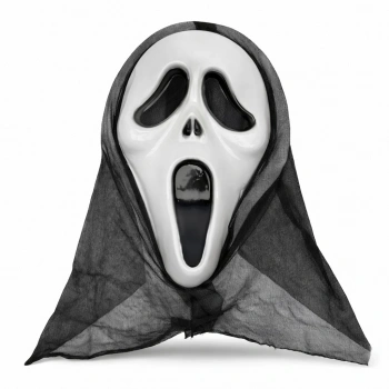 Kapşonlu Çığlık Maskesi Scream Maskesi - Hayalet Maskesi 33x21 Cm