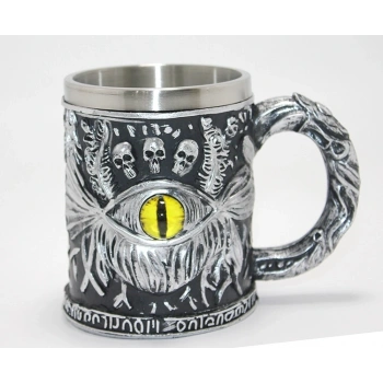 Mistik Ejderha Gözü 3d Kabartmalı Paslanmaz Çelik Kupa Bardak Alk4371