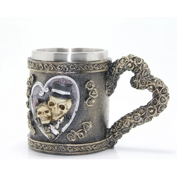 Paslanmaz Çelik Kalpli Kupa Bardak Alk1017