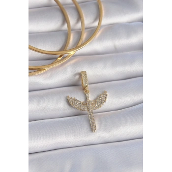 Pirinç Gold Renk Zirkon Taşlı Mikail Model Ajda Charm