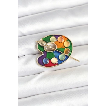 Ressam Paleti Model Broş