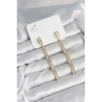 Su Yolu Baget Pirinç Kadın Küpe