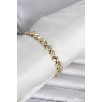 Xuping Kalp Model Gold Renk Kadın Bileklik