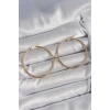 316 Çelik Gold Renk 43 mm Halka Model Kadın Küpe