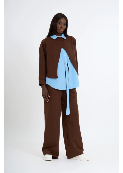 3-Piece Set – Brown & Blue