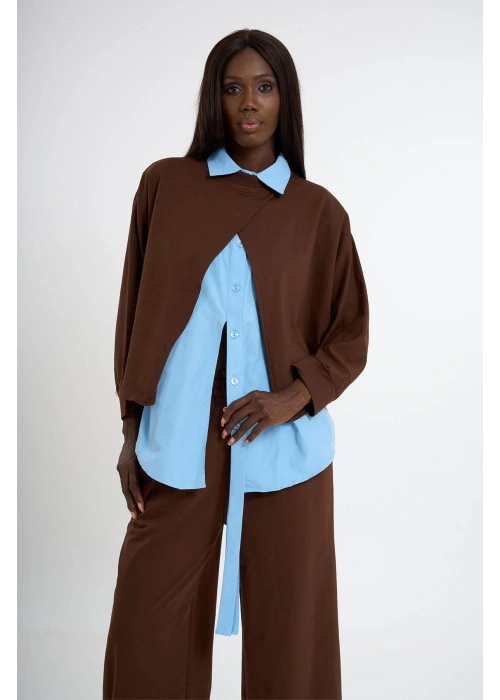 3-Piece Set – Brown & Blue