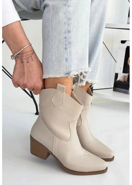 Akver Bej Cilt Topuklu Bot