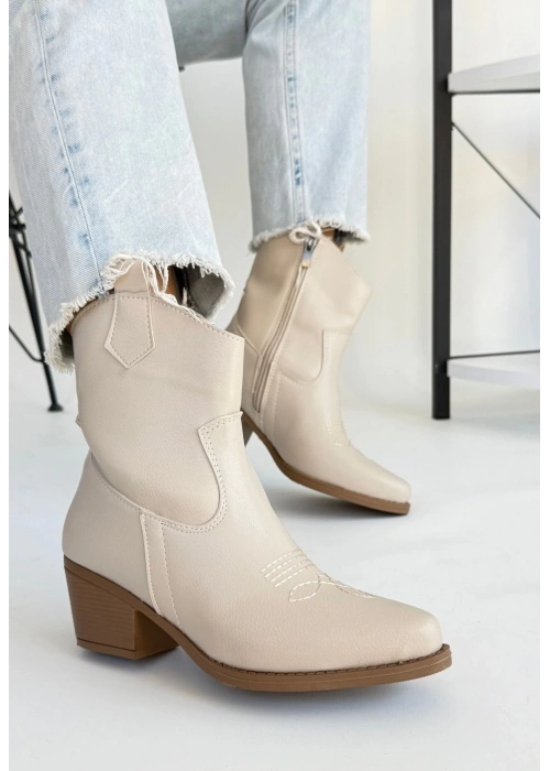 Akver Bej Cilt Topuklu Bot