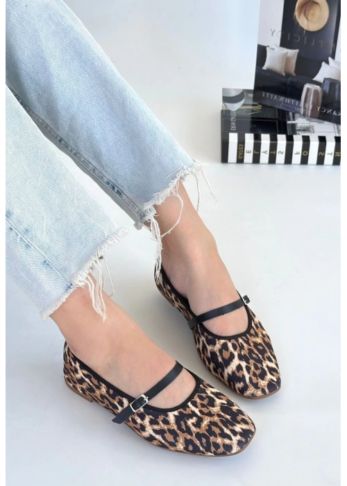 Almiye Leopar Keten Babet Ayakkabı