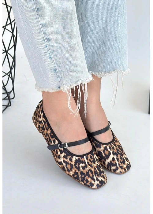 Almiye Leopar Keten Babet Ayakkabı