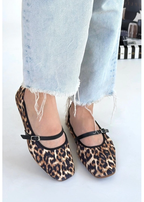 Almiye Leopar Keten Babet Ayakkabı