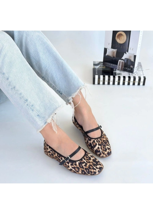 Almiye Leopar Keten Babet Ayakkabı