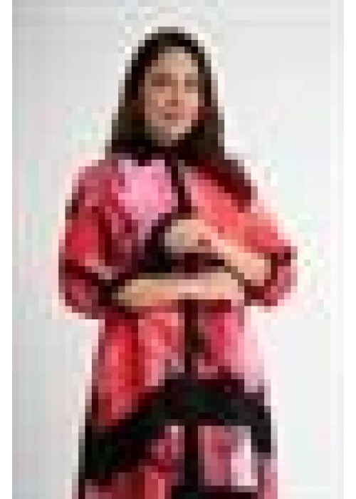 Asymmetric Cut Dress | Red