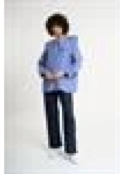 Baby Collar Striped Shirt | Navyblue