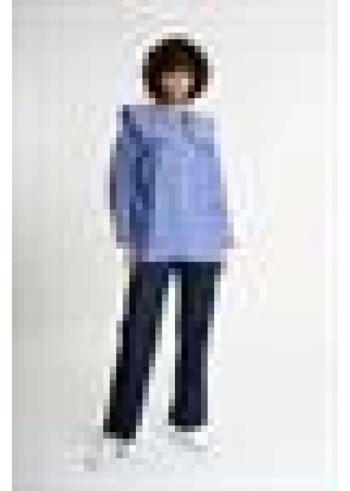 Baby Collar Striped Shirt | Navyblue