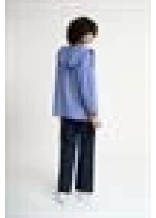 Baby Collar Striped Shirt | Navyblue