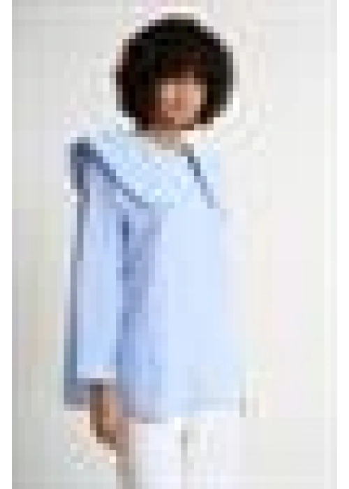 Baby Collar Striped Shirt | Sky Blue