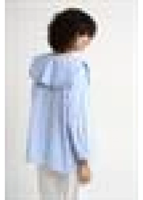 Baby Collar Striped Shirt | Sky Blue