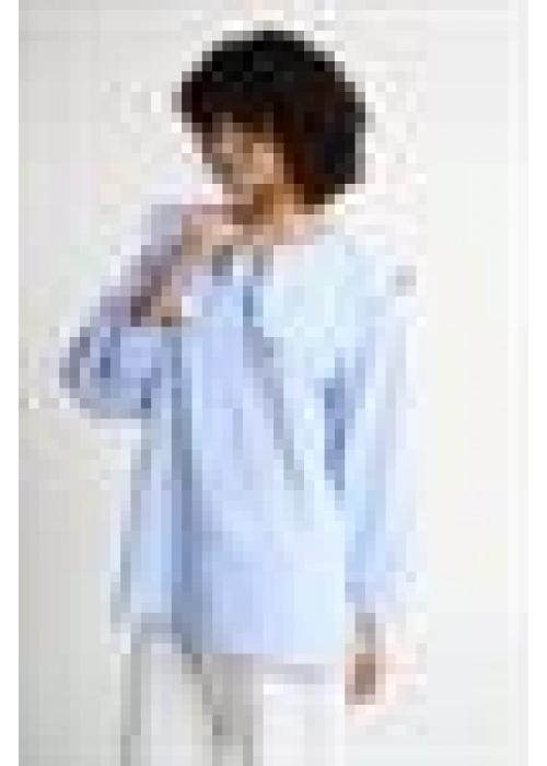 Baby Collar Striped Shirt | Sky Blue