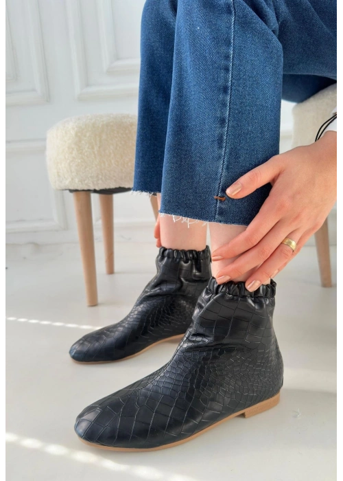 Barxi Siyah Cilt Desenli Bot