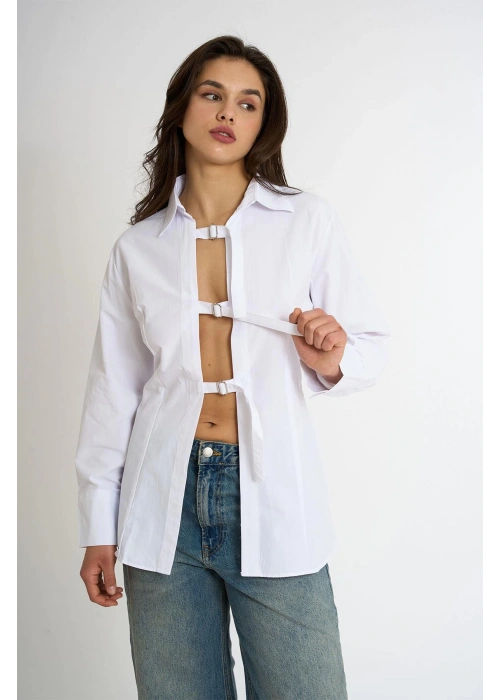 Belted Shirt | White