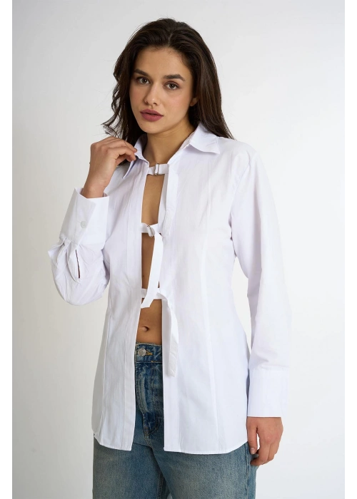Belted Shirt | White