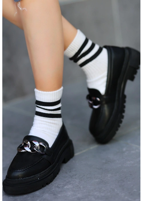 Biga Siyah Cilt  Ayakkabı