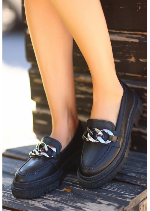 Biga Siyah Cilt  Ayakkabı