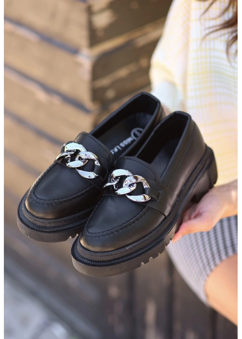 Biga Siyah Cilt  Ayakkabı