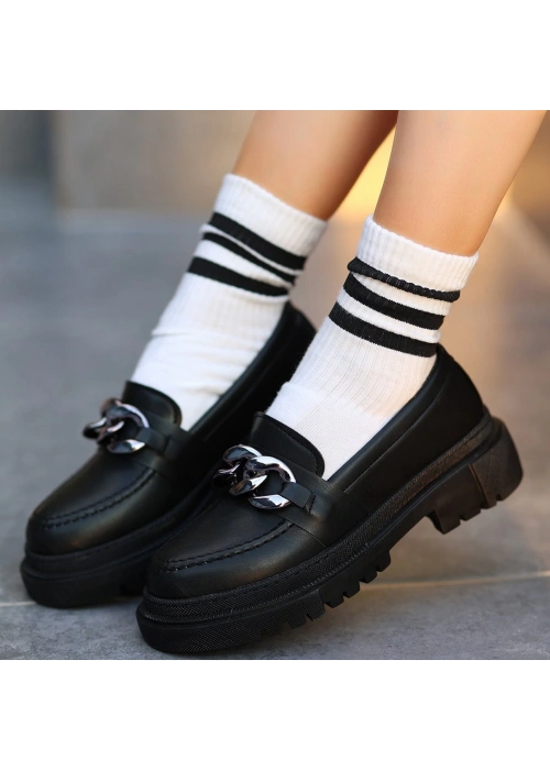 Biga Siyah Cilt  Ayakkabı