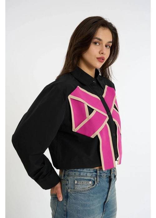 Black Bow Shirtn | Pink